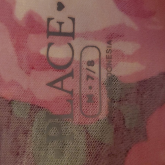 Childrens Place Girls Dres 👗 Size M 7/8 Pink and White Floral Dress Lightweight - Picture 3 of 4